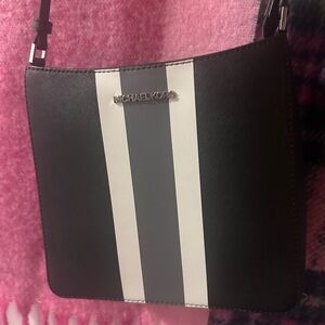 Michael Kors Black and White Crossbody Bag